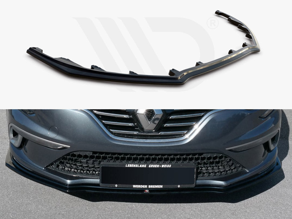 Maxton Design RE-ME-4-GTLINE-FD1T Front Splitter Renault Megane MK4 Gt-line (2016-) | ML Performance UK Car Parts