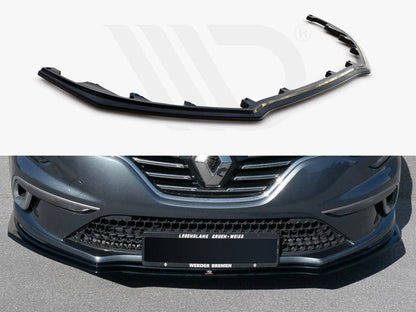 Maxton Design RE-ME-4-GTLINE-FD1T Front Splitter Renault Megane MK4 Gt-line (2016-) | ML Performance UK Car Parts