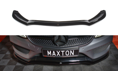 Maxton Design ME-C-205-AMGLINE-C-FD1T Front Splitter V.1 Mercedes Benz C-Class W205 AMG-Line Coupe | ML Performance UK Car Parts