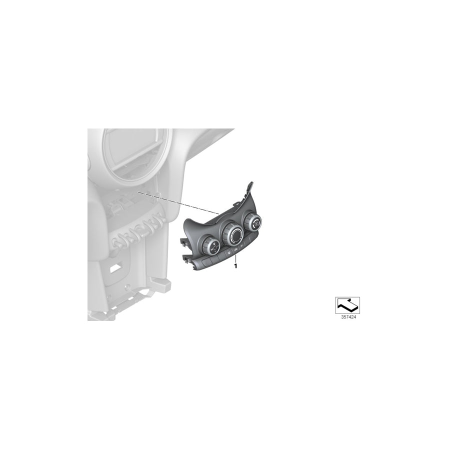Genuine BMW 61319354518 F55 Cabrio F56 Air Conditioning Control (Inc. One, Cooper S & Cooper) | ML Performance EU Car Parts