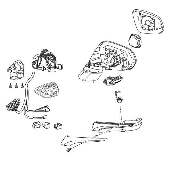 Genuine Lexus 87940-78660 NX Phase 1 N/S Mirror Assembly (Less Cap)