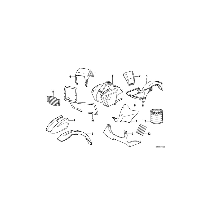 Genuine BMW 51142315443 80 80 Set Decorating Stripes P/D (Inc.  & R 100 GS) | ML Performance EU Car Parts