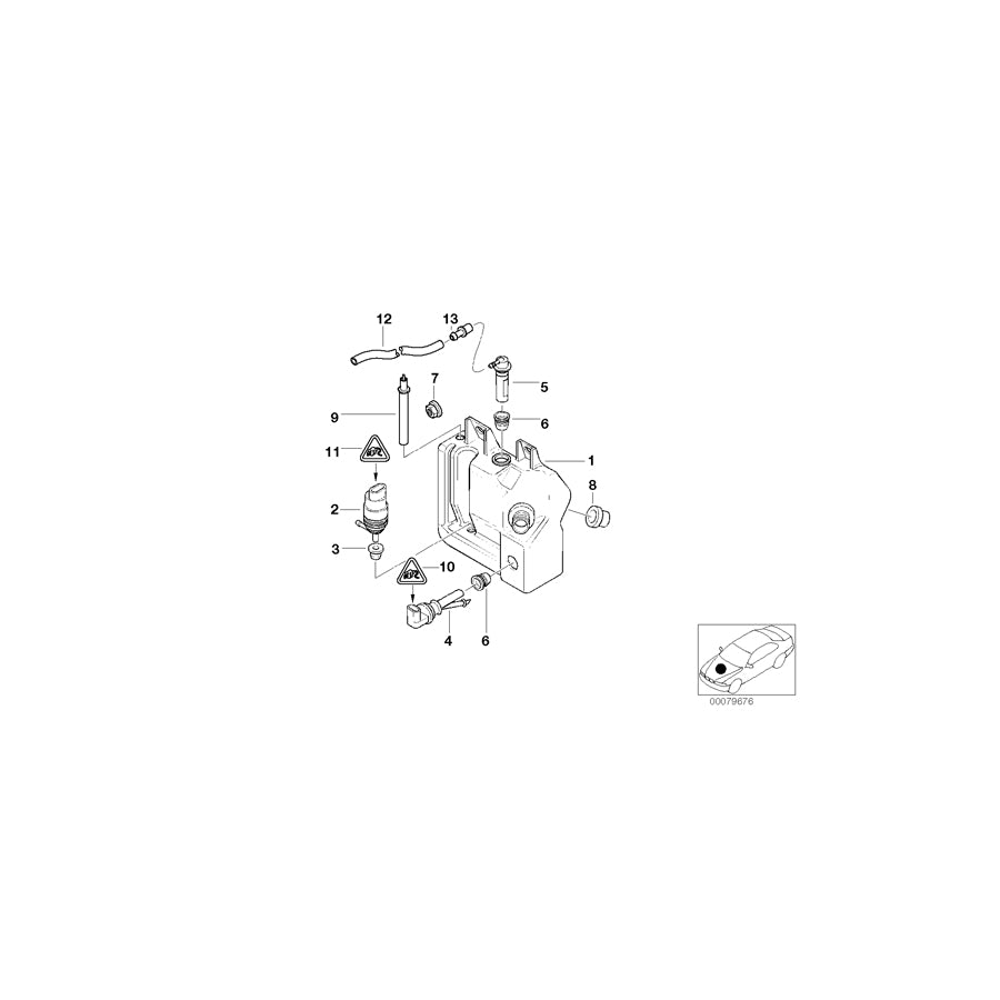 Genuine BMW 61678361440 E39 Fluid Container Without Level Indicator (Inc. 525tds, 525d & 523i) | ML Performance EU Car Parts