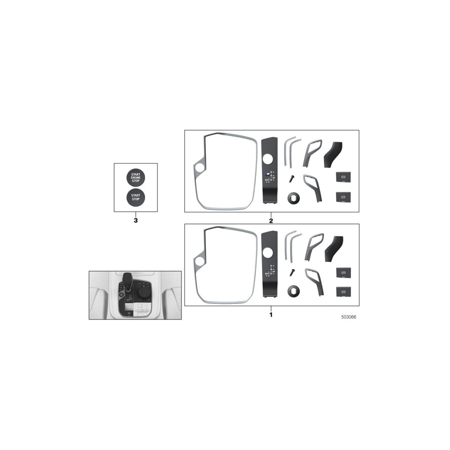 Genuine BMW 61319475061 G15 G07 G05 Repair Kit, Trim, Central Control Panel (Inc. M850iX, X5 M50iX & X5 M50dX) | ML Performance EU