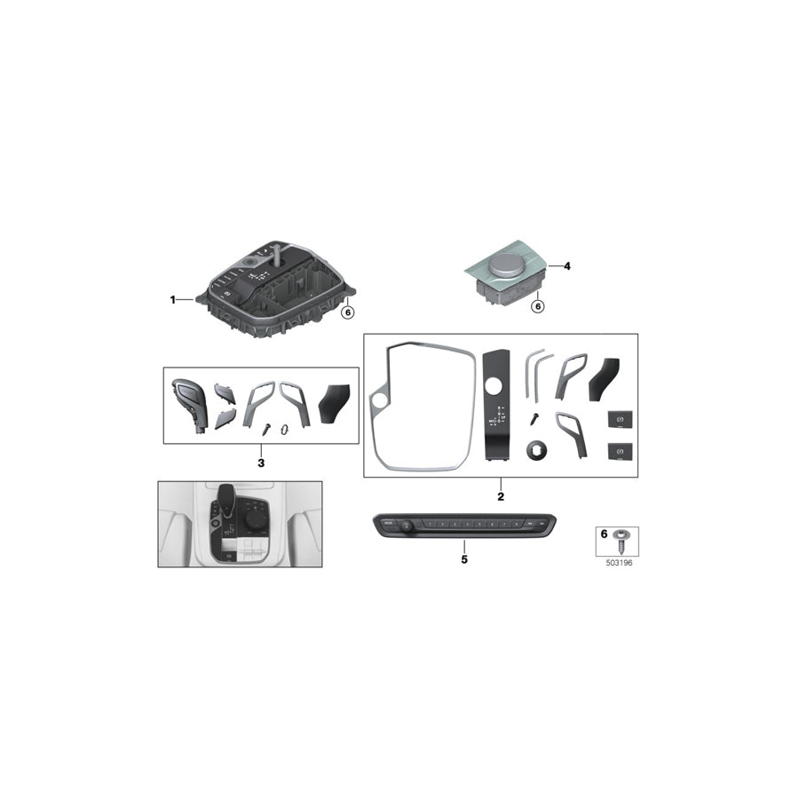 Genuine BMW 61319475057 G16 G14 G15 Repair Kit Gearshift Lever Knob (Inc. M850iX, 840i & 840iX) | ML Performance EU