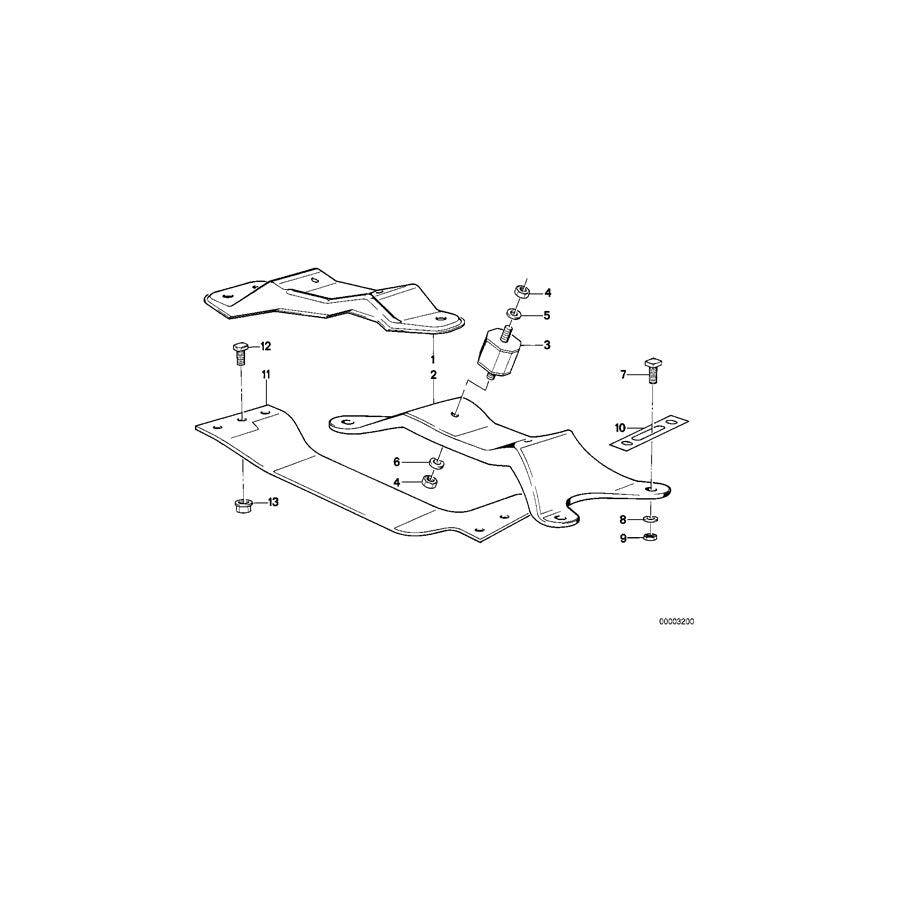 Genuine BMW 24711129346 E30 Cross Member (Inc. 316i, 318i & 316) | ML Performance EU Car Parts