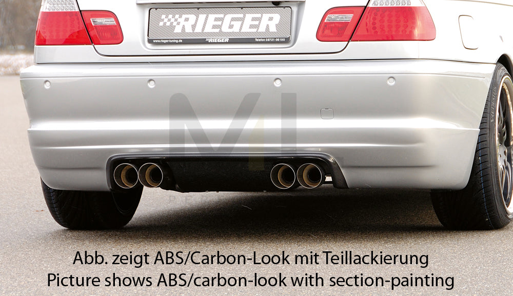 Rieger 00050113 BMW 3 Series E46 Rear Diffuser 1 | ML Performance EU Car Parts