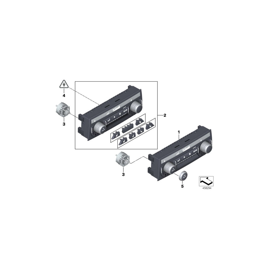 Genuine BMW 61319290751 F06 F07 F02 Rep. Kit, Climate Control Panel, Rear (Inc. Alpina B7LX, Alpina B7 & 520dX) | ML Performance EU