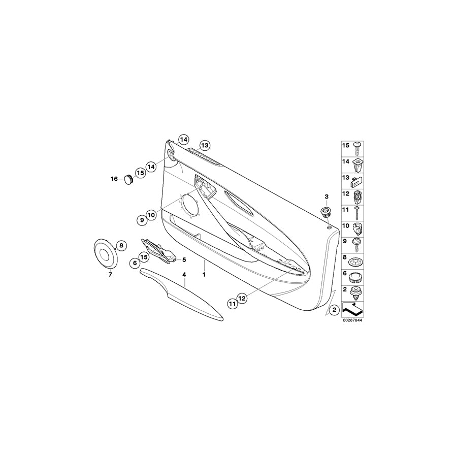 Genuine BMW 51417895512 E63 E64 Soft Pad Armrest, Door Right SCHWARZ (Inc.  & M6) | ML Performance EU Car Parts