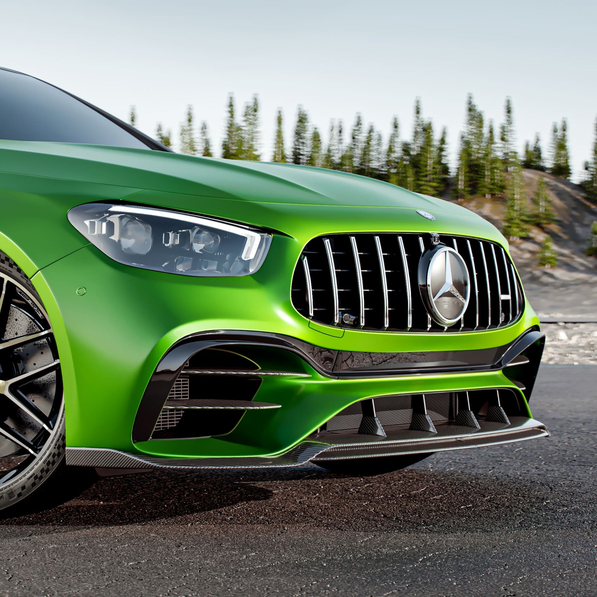 MANHART CARBON FRONT SPOILER FOR MERCEDES-AMG E 63 (S)