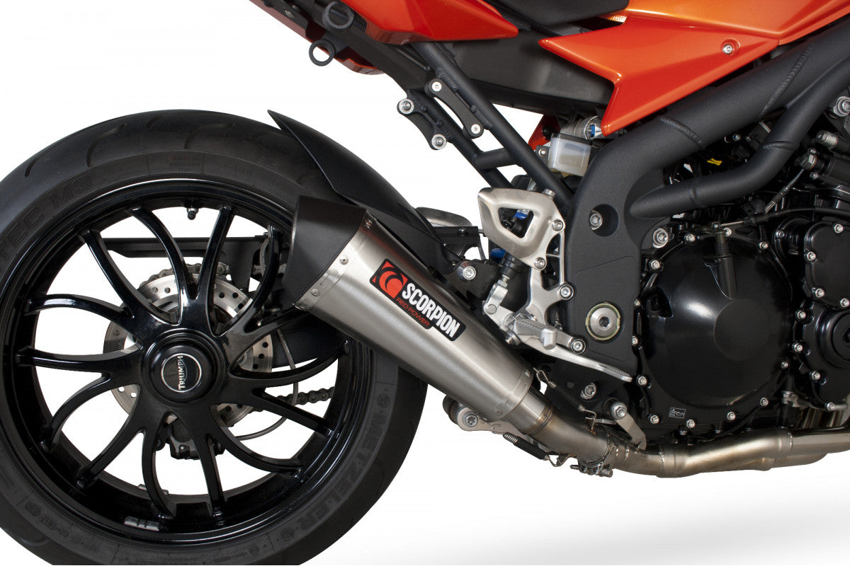 Scorpion RTR66SESEO Triumph Speed Triple 1050 Serket Taper Slip-On - Brushed Stainless Steel Sleeve | ML Performance EU EU