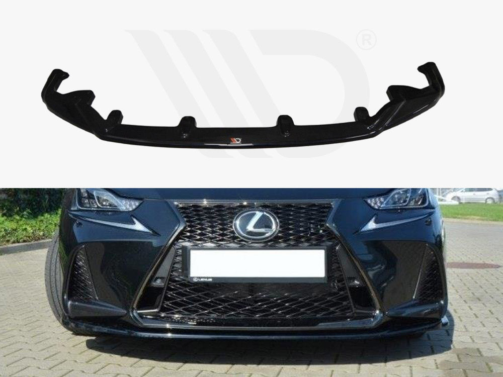 Maxton Design LE-IS-3F-FSPORT-FD1T Front Splitter Lexus Is MK3 Facelift F-sport | ML Performance UK Car Parts