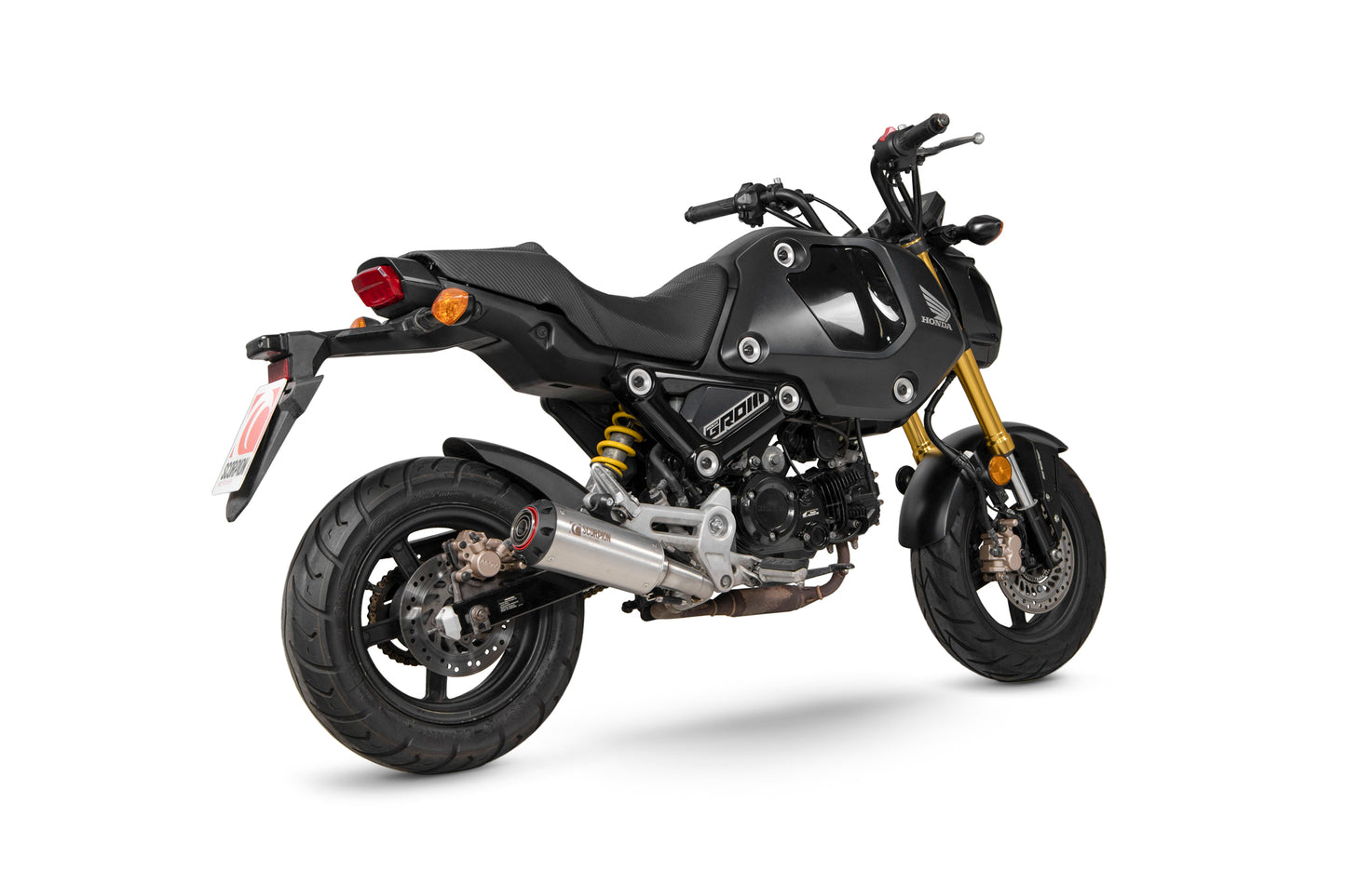 Scorpion PHA199SEO Honda MSX 125 Red Power Slip-On - Brushed Stainless Steel Sleeve | ML Performance EU EU