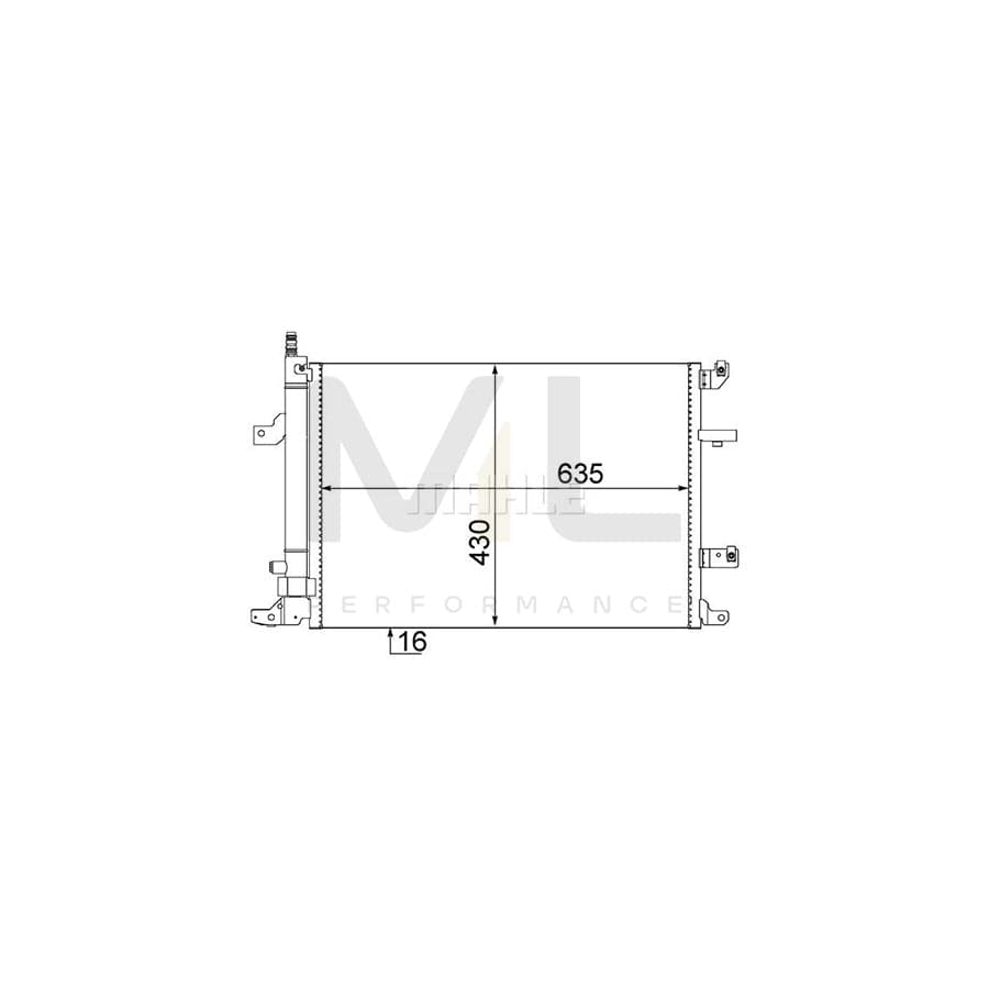 MAHLE ORIGINAL AC 497 000S Air conditioning condenser with dryer | ML Performance Car Parts