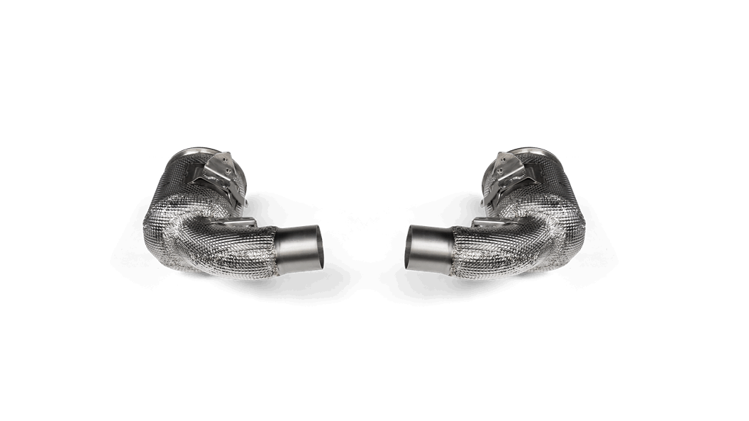 Akrapovič Porsche 992 911 Link Pipe Set w/ Cat (SS) (Turbo & Turbo S) - ML Performance UK