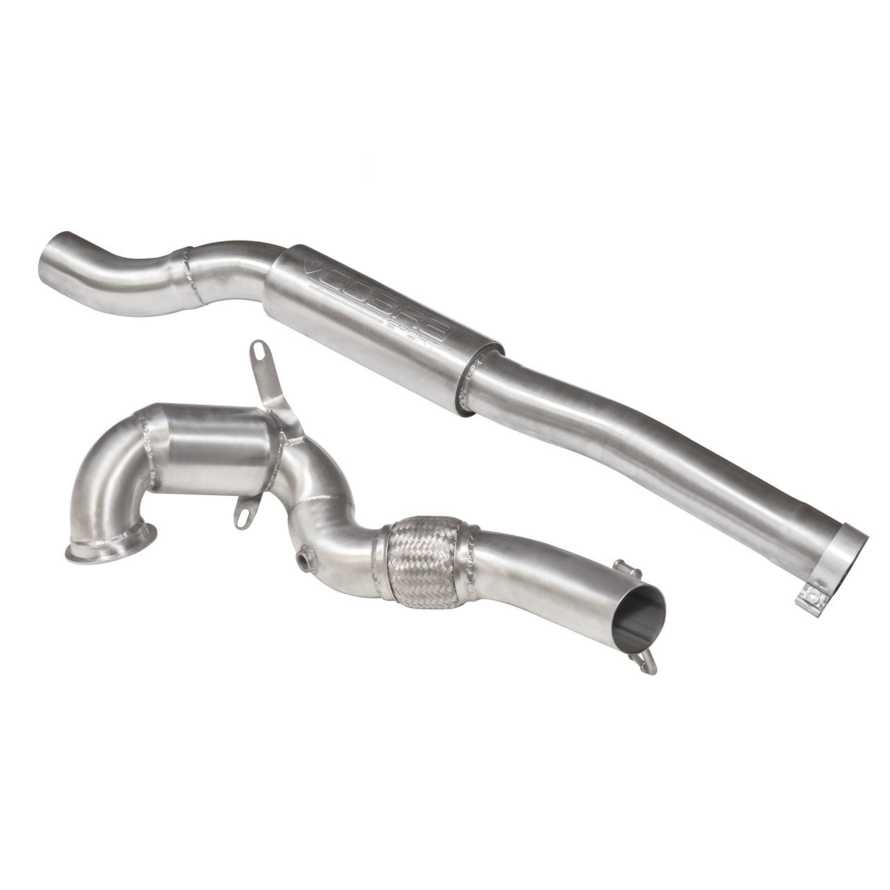 Cobra Exhaust Audi TTS (Mk3) 2.0 TFSI Front Downpipe Sports Cat / De-Cat Performance Exhaust | ML Performance EU Car Parts