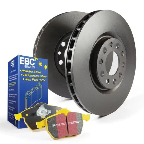 EBC Mercedes-Benz W176 X117 X156 Front Yellowstuff Pad & Plain Disc Brake Disc Kit (A45, CLA45 & GLA45) - ML Performance UK