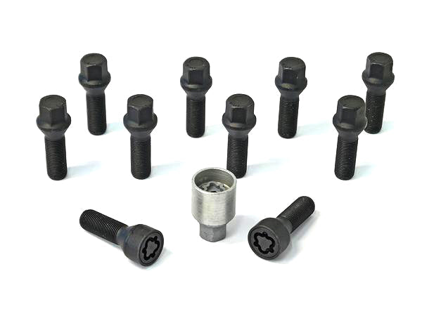 H&R BMW bolts, locks & key in Black for 13, 15 & 18mm spacer - ML Performance EU