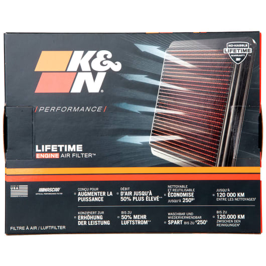 K&N Audi B8 B8.5 4.2L Replacement Air Filter (RS4 & RS5) - ML Performance UK