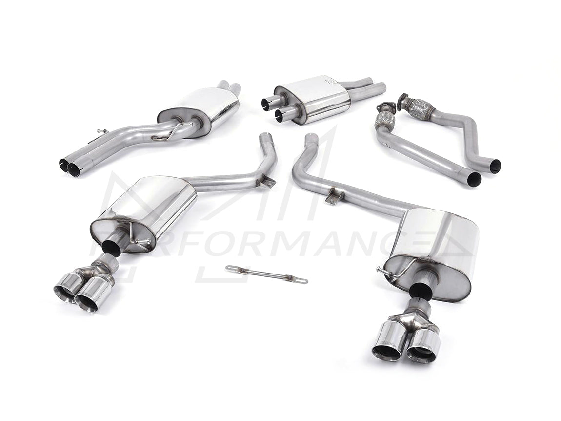 MillTek Audi B8 Resonated Cat-Back Exhaust (S4 & S5) - ML Performance EU