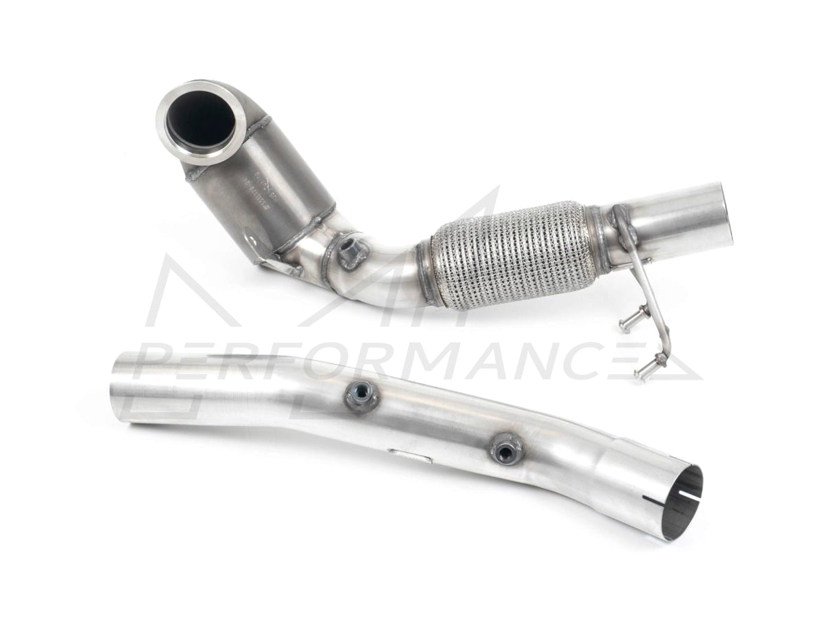 MillTek Volkswagen MK7.5 Golf GTI Large Bore Downpipe with 200 Cell HJS Catalyst & GPF/OPF Delete For MillTek Catback Exhaust - ML Performance EU