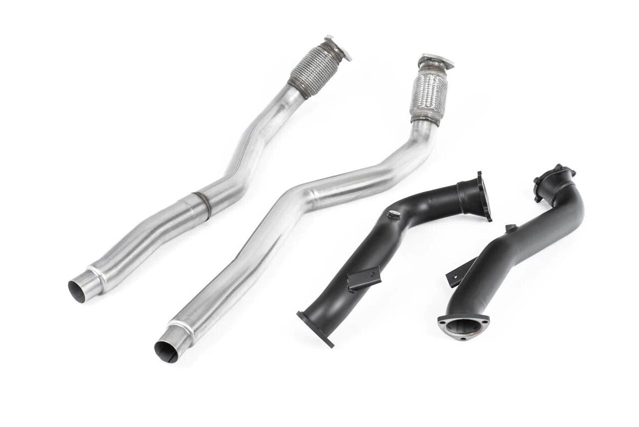 MillTek Audi C7 Large Bore Downpipes for OE Catback (S6, S7, RS6 & RS7) - ML Performance EU