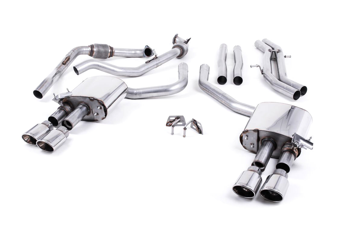 MillTek Audi B9 Non-Resonated Cat-Back Exhaust (S4 & S5)