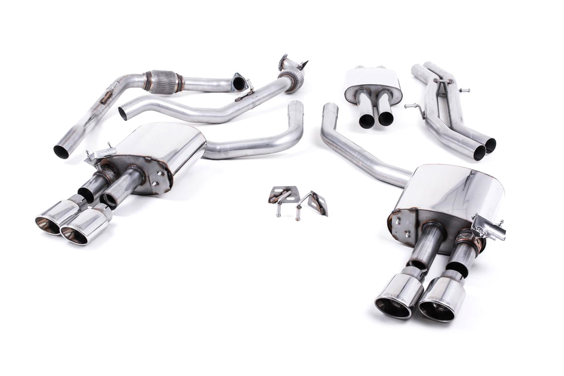 MillTek Audi B9 Resonated Cat-Back Exhaust (S4 & S5)