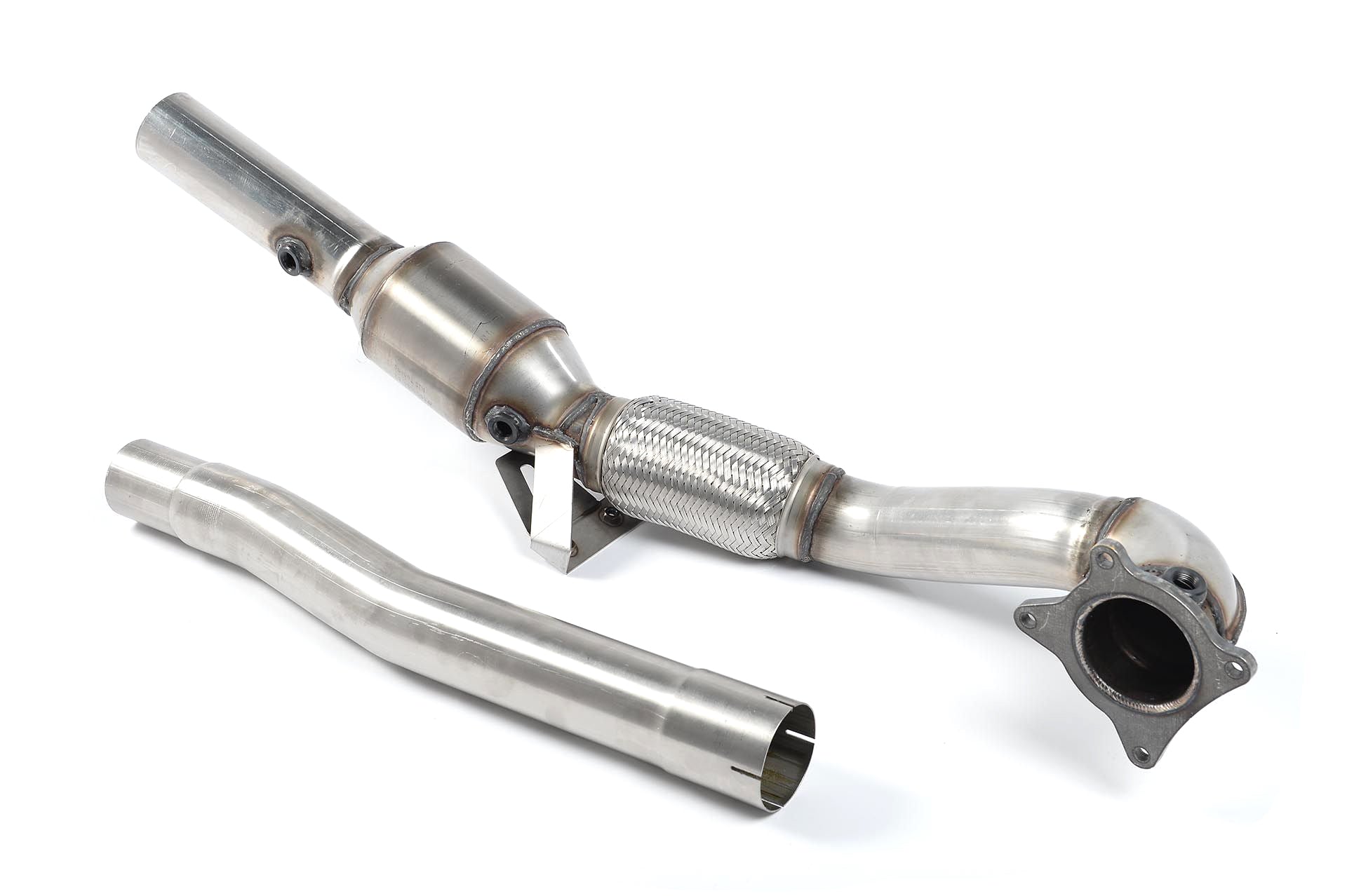 MillTek Audi TT MK2 Stainless Steel Cast Downpipe with Hi-Flow Sports Catalysts - ML Performance EU