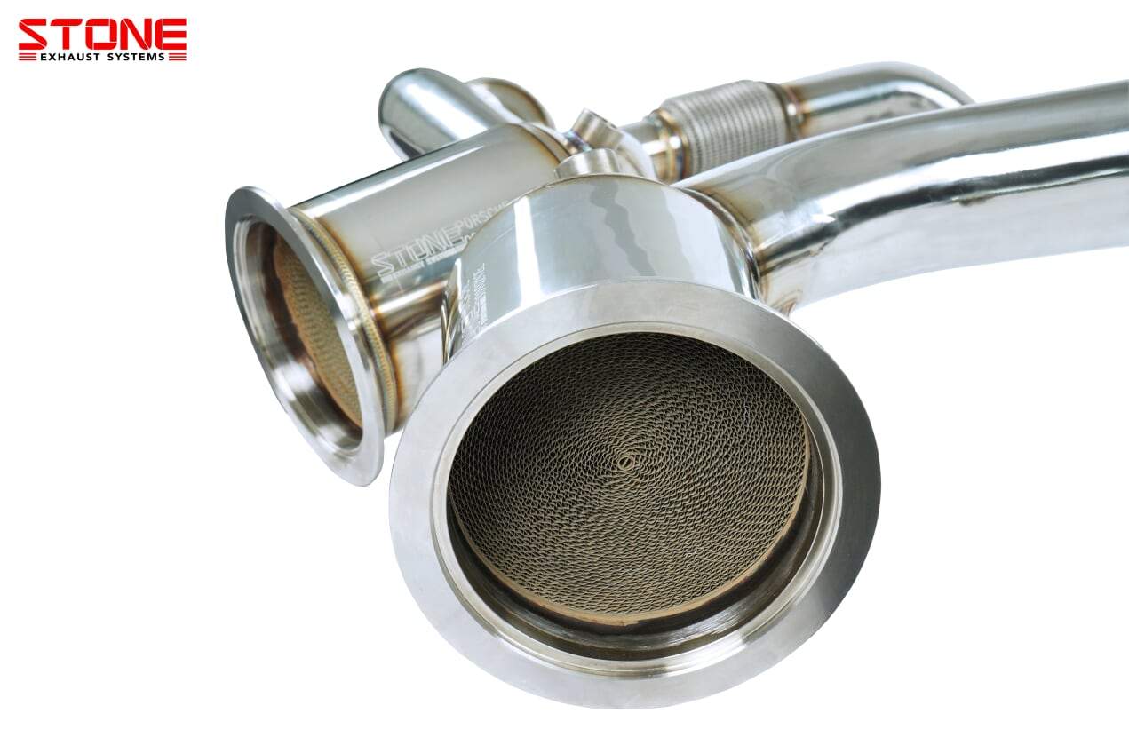 Stone Exhaust Porsche 971 Panamera 4S (2.9T / 440ps) Eddy Catalytic Downpipe - ML Performance EU