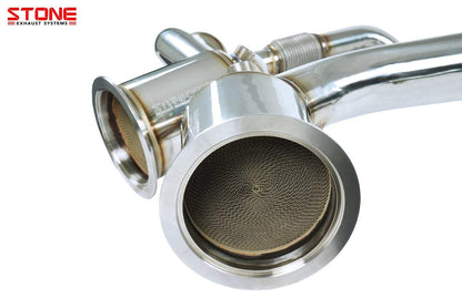 Stone Exhaust Porsche 971 Panamera 4S (2.9T / 440ps) Eddy Catalytic Downpipe - ML Performance EU