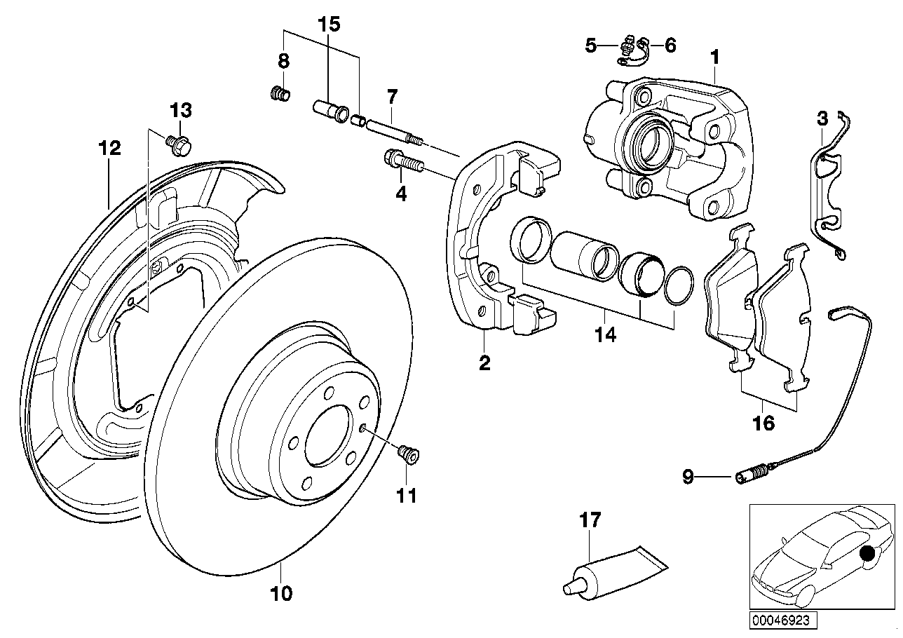 Genuine BMW 34211163333 E38 Caliper Housing Left (Inc. 740d, 750iL & 750iLP) | ML Performance EU EU Car Parts