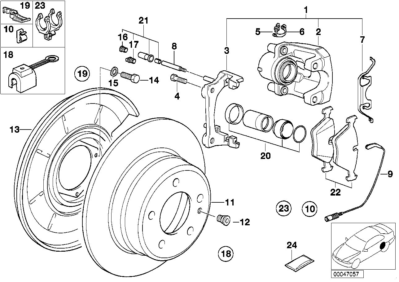 Genuine BMW 34211160396 E30 Calliper Carrier (Inc. 320is, 320i & 324d) | ML Performance EU EU Car Parts