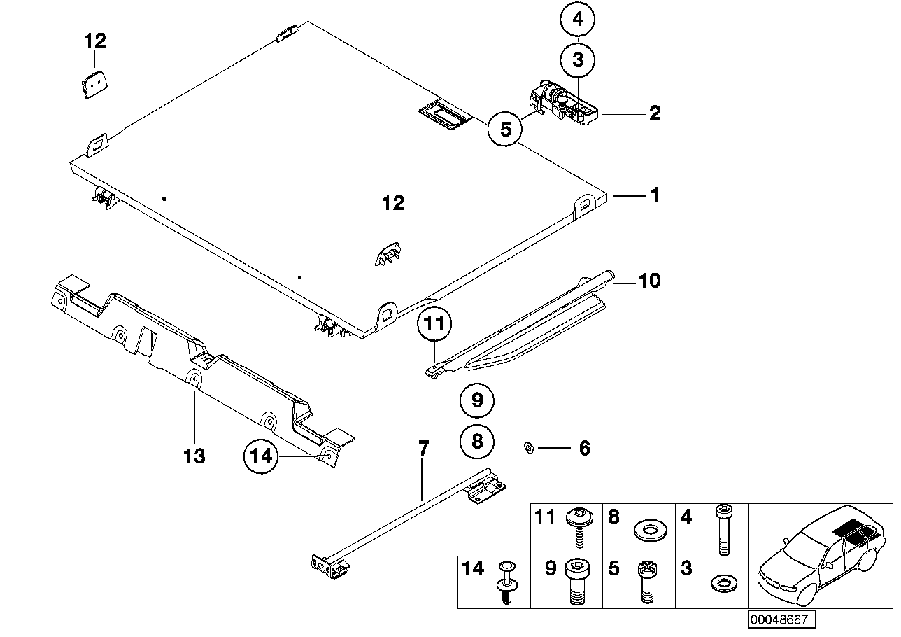 Genuine BMW 51477037679 E53 Trim Panel, Cross Member, Trunk HELLBEIGE 2 (Inc. X5) | ML Performance EU EU Car Parts