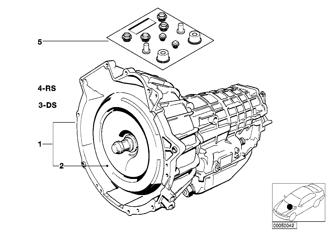 Genuine BMW 24001215827 E28 Exch. Automatic Transmission 4HP22-VD (Inc. 518i) | ML Performance EU EU Car Parts
