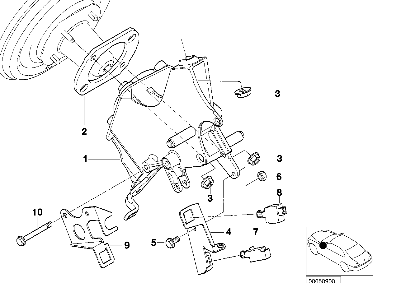 Genuine BMW 35101165692 E53 Supporting Bracket, Foot Controls (Inc. X5) | ML Performance EU EU Car Parts