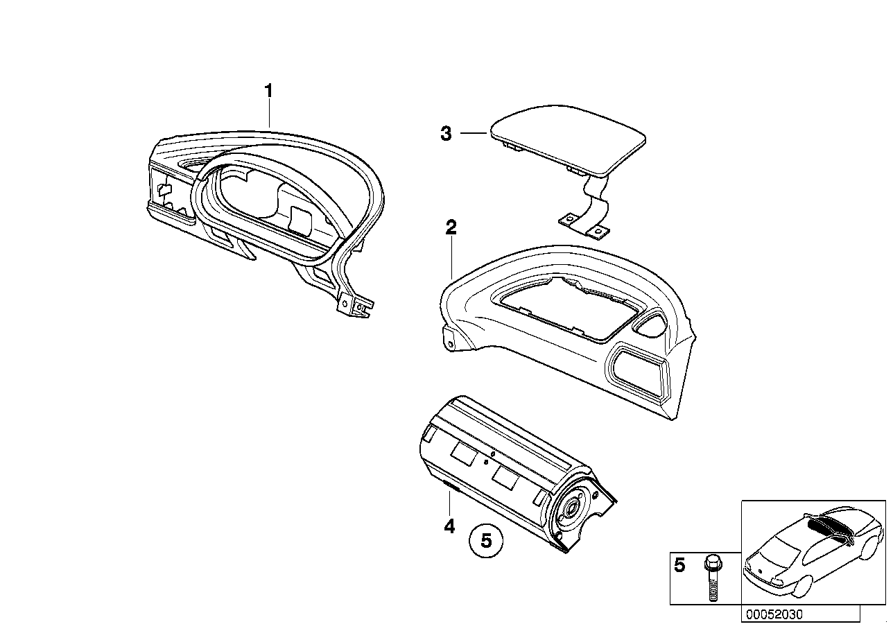 Genuine BMW 51458399940 E36 I-Panel, Top, Co-Driver SCHWARZ (Inc. Z3 3.0i, Z3 2.0 & Z3 1.9) | ML Performance EU EU Car Parts