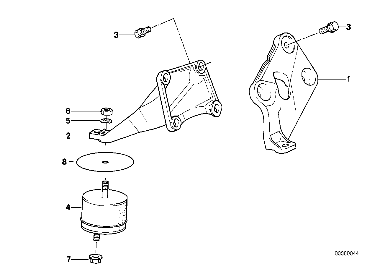 Genuine BMW 11811136614 E34 Supporting Bracket Right (Inc. 518g & 518i) | ML Performance EU EU Car Parts