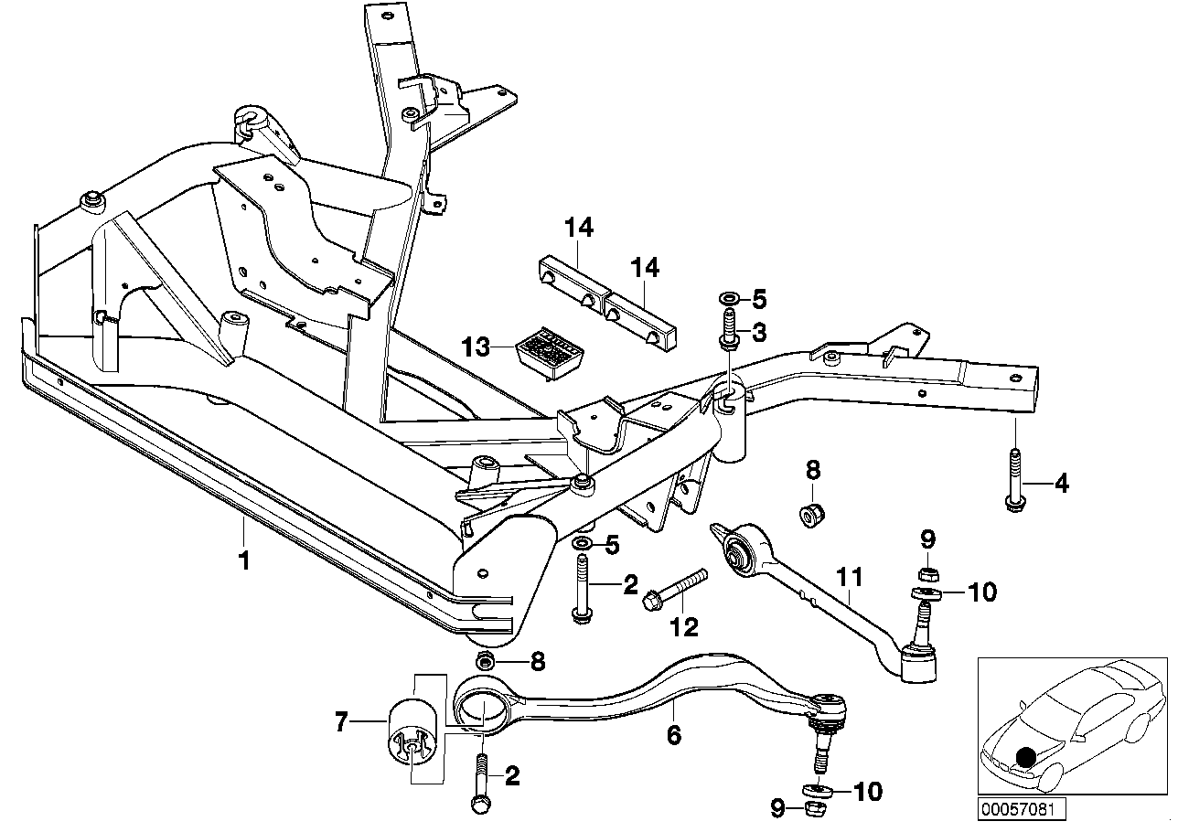 Genuine BMW 31106750562 E52 Wishbone, Right (Inc. Alpina V8 & Z8) | ML Performance EU EU Car Parts