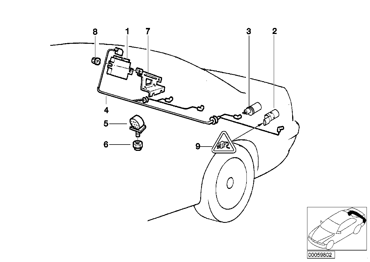 Genuine BMW 66217890440 E39 Ultrasonic Sensor, Black 2 U668 (Inc. 520d, 540i & 530d) | ML Performance EU EU Car Parts