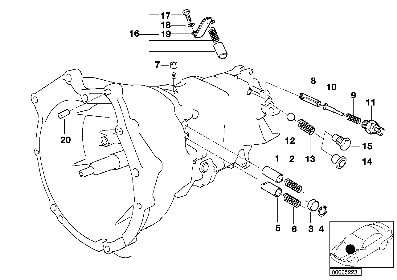 Genuine BMW 23111222979 E38 E36 E34 Locking Pin (Inc. Z8, 540i & 840i) | ML Performance EU EU Car Parts