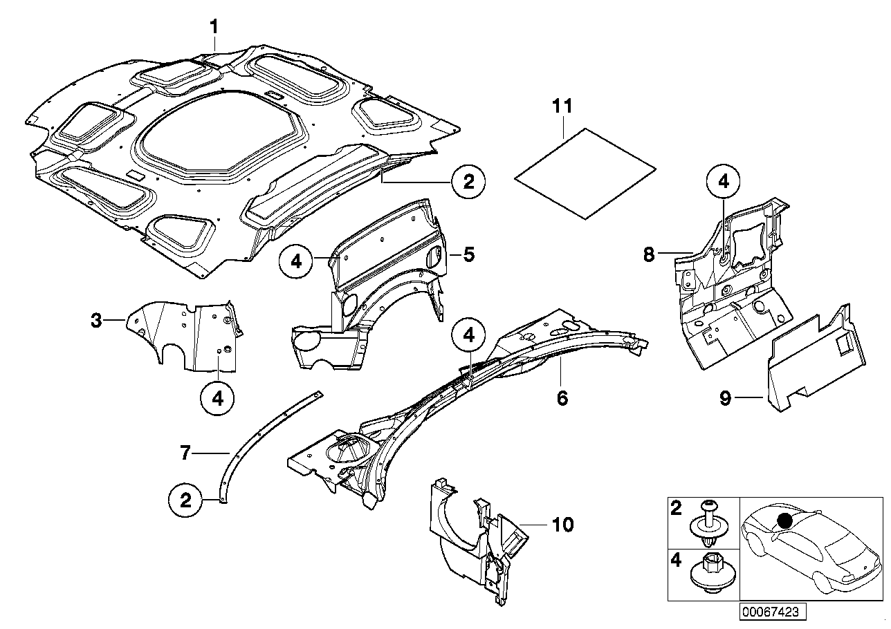 Genuine BMW 51488234460 E52 Upper Sound Insulating Dash Panel (Inc. Alpina V8 & Z8) | ML Performance EU EU Car Parts