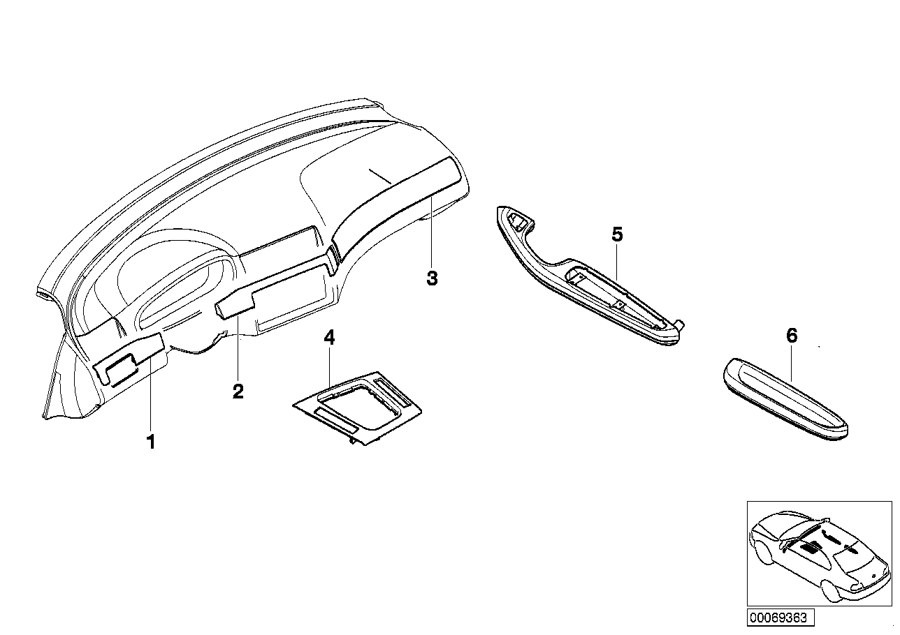 Genuine BMW 51437895836 E46 Armrest, Aluminium, Rear Right GRAU/SHADOW (Inc. M3, 325Ci & 330Cd) | ML Performance EU EU Car Parts