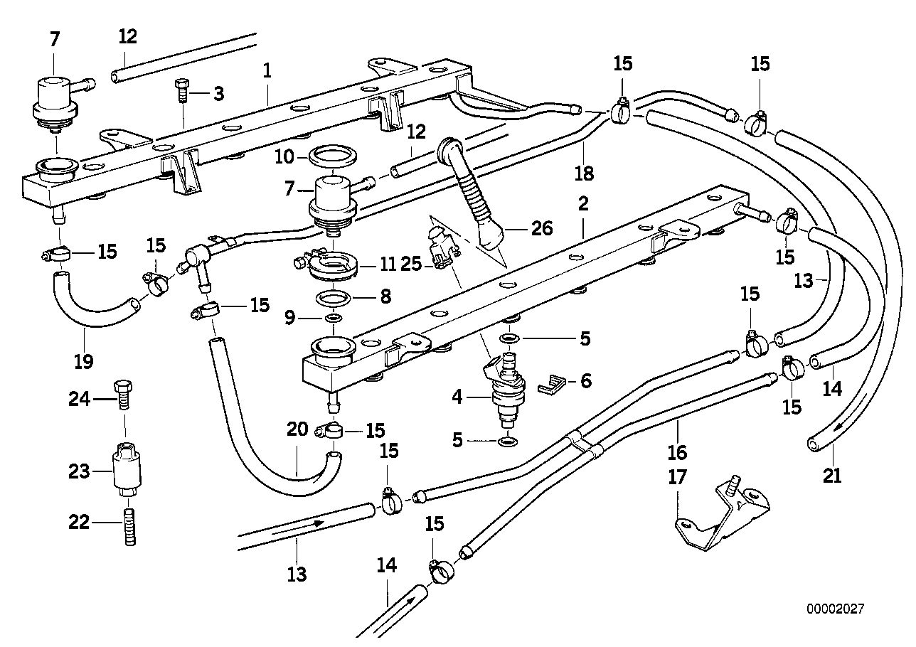 Genuine BMW 11611725819 E32 E31 Fuel Pipe Bracket (Inc. 750i, 750iL & 750iLS) | ML Performance EU EU Car Parts