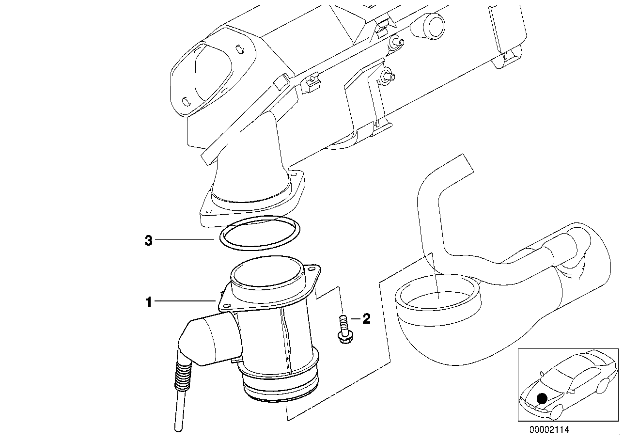 Genuine BMW 13622246084 E38 E36 E39 Mass Air Flow Sensor (Inc. 325tds, 325td & 725tds) | ML Performance EU EU Car Parts