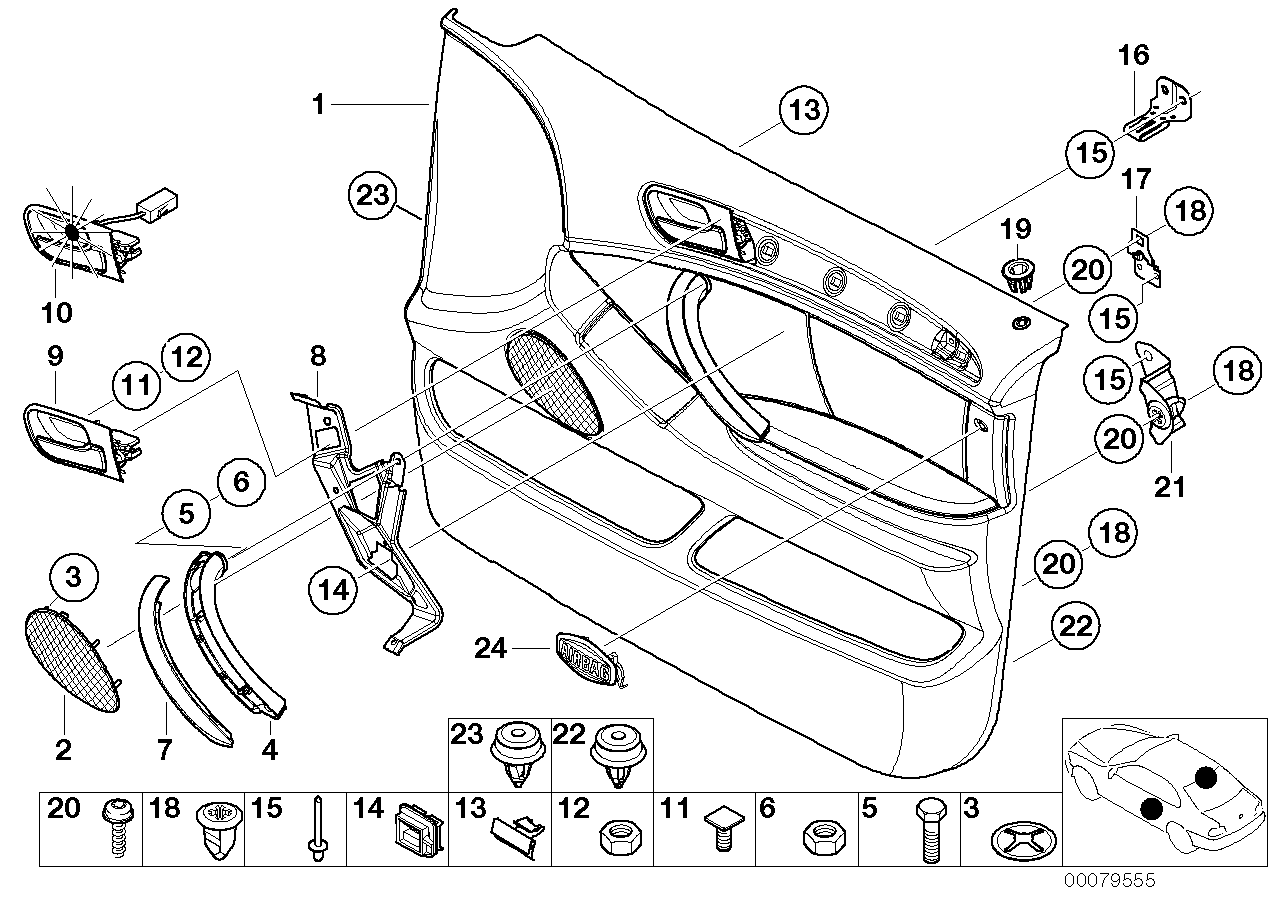 Genuine BMW 51417122201 E53 Covering Left GRAPHIT MET. (Inc. X5) | ML Performance EU EU Car Parts