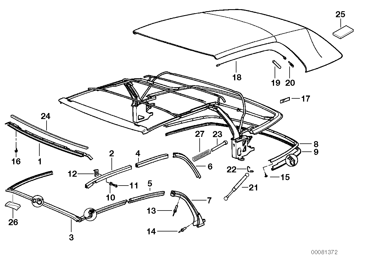 Genuine BMW 54318204148 E36 Right Centre Window Guide (Inc. M3, 325i & 318i) | ML Performance EU Car Parts