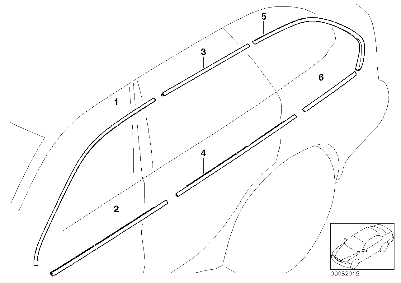 Genuine BMW 51328257706 E53 Window Frame Cover, Front Right Door TITAN (Inc. X5) | ML Performance EU EU Car Parts