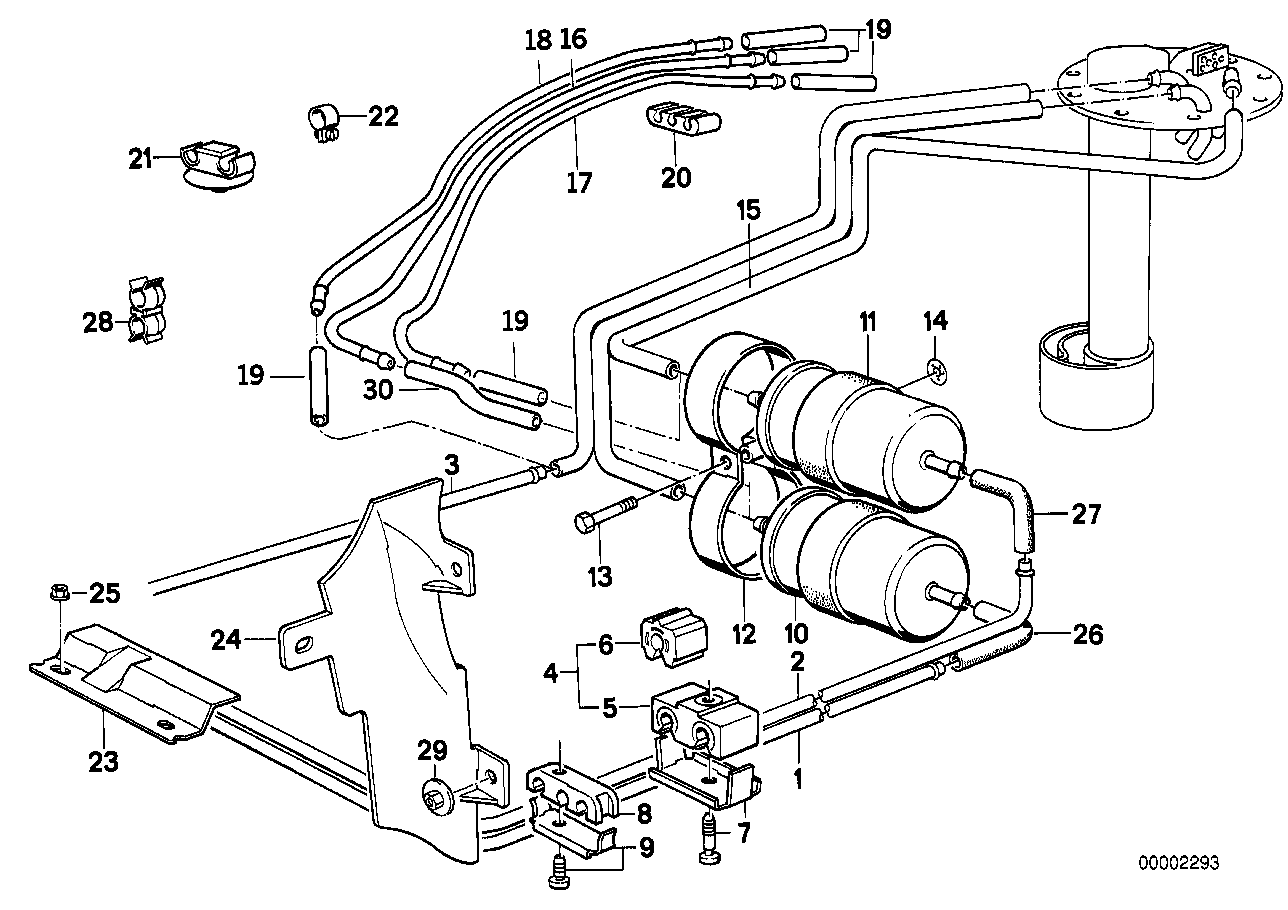 Genuine BMW 16121180262 E32 Fuel Pipe Bracket (Inc. 750i, 750iL & 750iLS) | ML Performance EU EU Car Parts