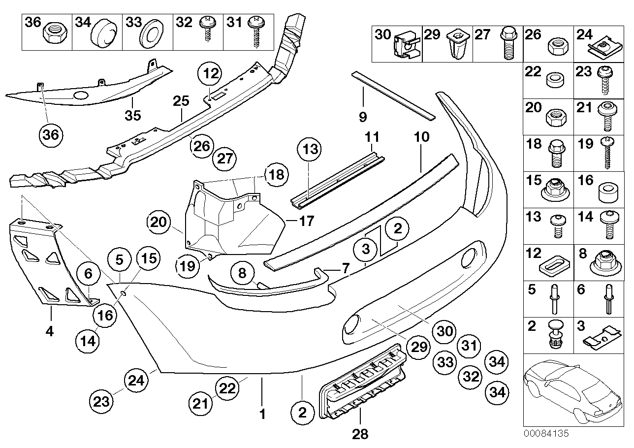 Genuine BMW 51128269819 E52 Bumper Trim Panel, Primed, Rear (Inc. Alpina V8 & Z8) | ML Performance EU EU Car Parts